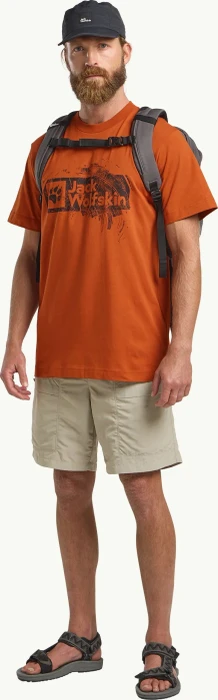 Jack Wolfskin Brand T-Shirt kurzarm burnt orange (Herren)