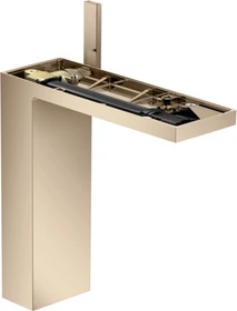 Hansgrohe Axor MyEdition Waschbeckenarmatur 230 mit Push-Open Ablaufgarnitur ohne Platte polished red gold