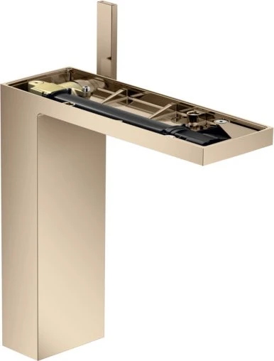 Hansgrohe Axor MyEdition Waschbeckenarmatur 230 mit Push-Open Ablaufgarnitur ohne Platte polished red gold