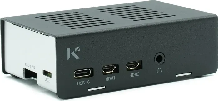 KKSB Gehäuse für Raspberry Pi 4, silber/schwarz