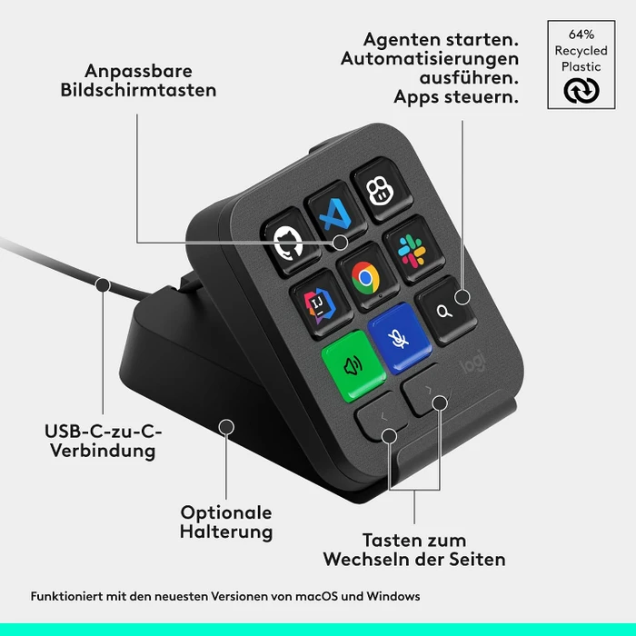 Logitech MX Keypad, grafit, USB-C