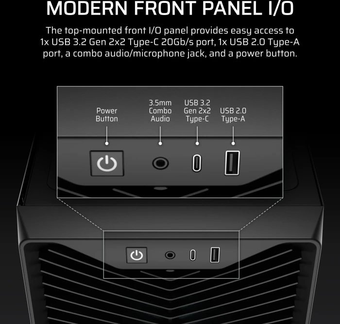 Corsair 3200D RS ARGB, schwarz, Glasfenster