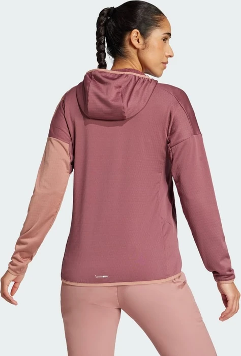 adidas Terrex Xperior Climawarm Light Fleece Hooded Jacke burgundy/warm clay (Damen)