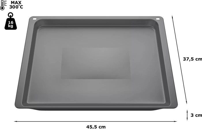 BSH Hausgeräte Backblech 30x455x375mm anthrazit