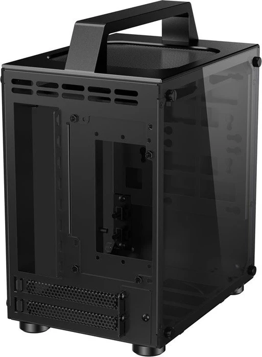 Jonsbo T8, schwarz, Glasfenster, Mini-ITX