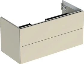 Geberit ONE Unterschrank für Waschtisch, mit zwei Schubladen, 105cm, sandgrau/lackiert hochglanz