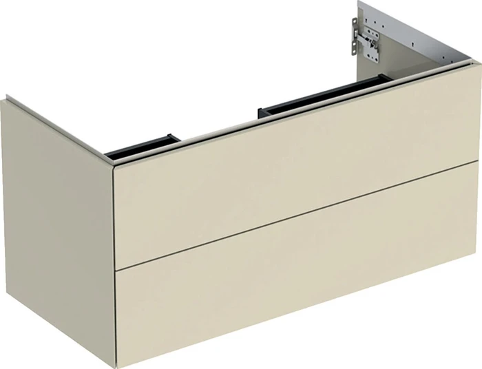 Geberit ONE Unterschrank für Waschtisch, mit zwei Schubladen, 105cm, sandgrau/lackiert hochglanz