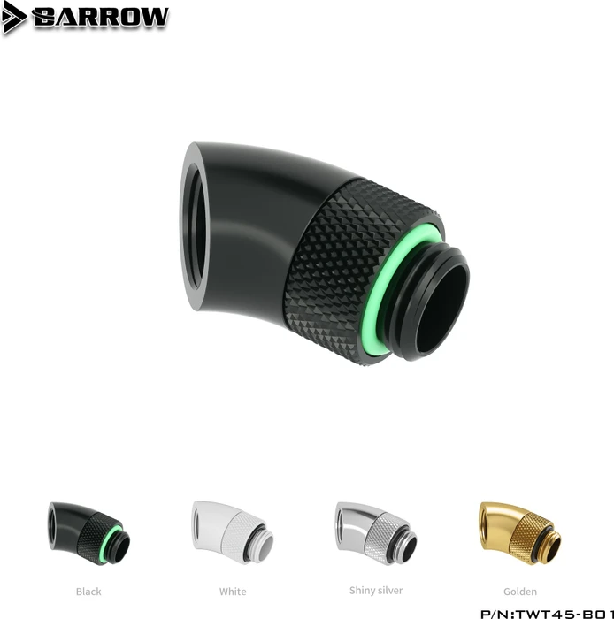 Barrow TWT45-B01 45° Adapter G1/4" auf G1/4" drehbar, weiß