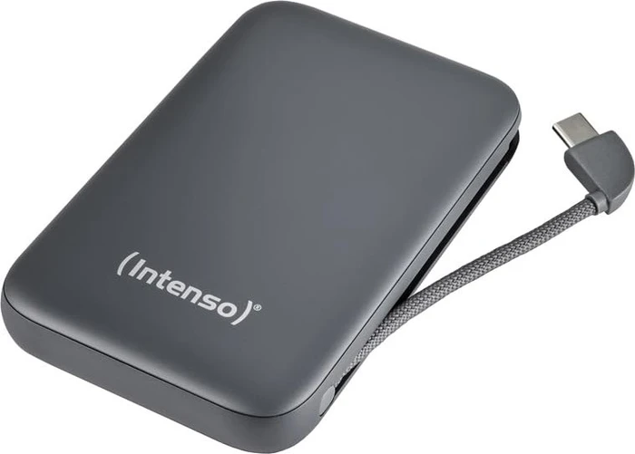Intenso Powerbank S10000 mit USB-C-Kabel grau