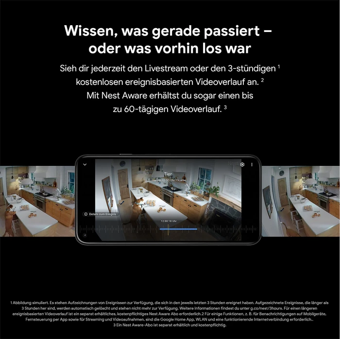Google Nest Cam mit Flutlicht (Outdoor, mit Kabel)