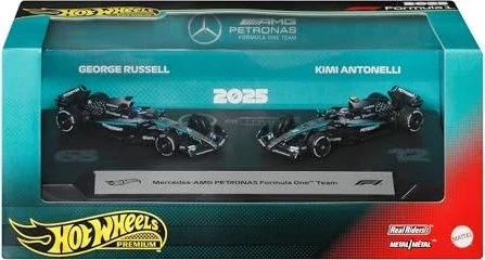 Mattel Hot Wheels Premium Mercedes-AMG Petronas F1-Team 2er-Pack