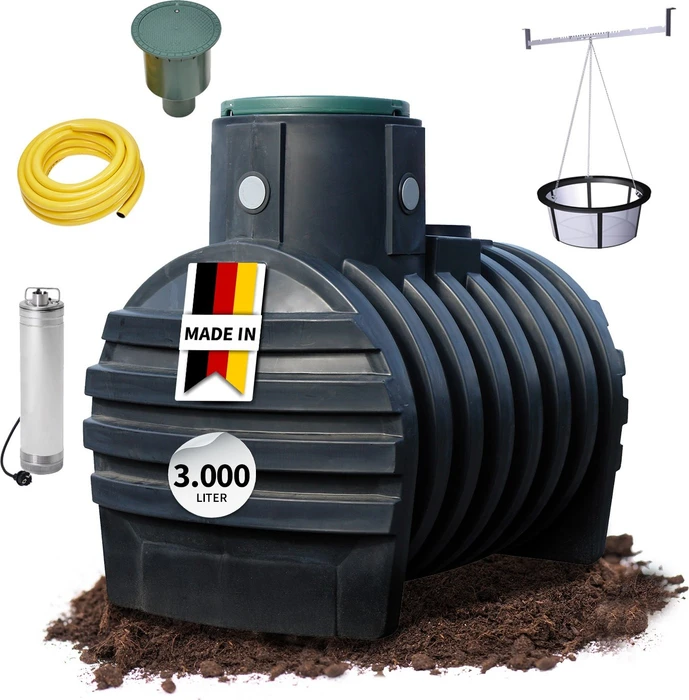 4rain Regenwassertank Mono Garten-Comfort Set 3000l