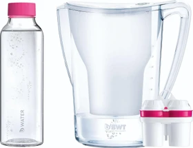 BWT Aqualizer 2.7l Tischwasserfilter inkl. Kartusche + Trinkflasche weiß