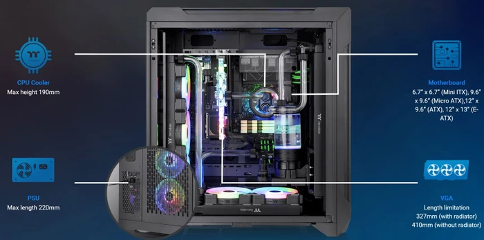 Thermaltake CTE C700 Air, schwarz, Glasfenster