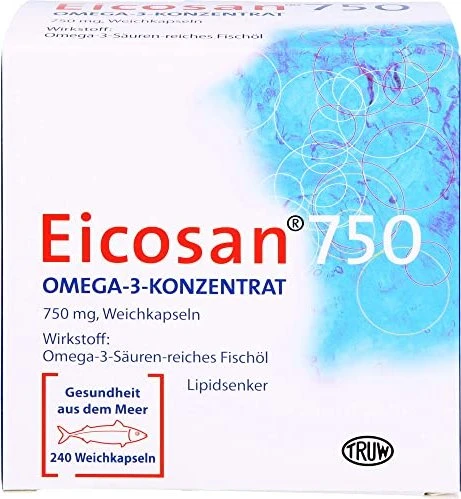 Eicosan 750 Omega-3-Konzentrat Weichkapseln, 240 Stück