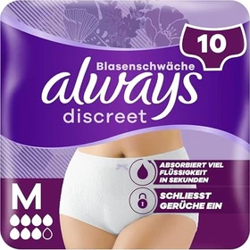 Always Discreet Underwear plus Schutzhose Größe M, 10 Stück