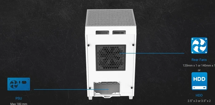 Thermaltake The Tower 100 Snow Edition, weiß, Glasfenster, Mini-ITX