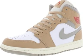 Nike Air Jordan 1 Mid hemp/white/college grey/fire red (Herren)