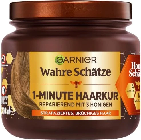 Garnier Wahre Schätze 1-Minute Haarkur Honigschätze, 340ml