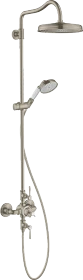 Hansgrohe Axor Montreux Showerpipe mit Thermostat und Kopfbrause 240 1jet brushed nickel