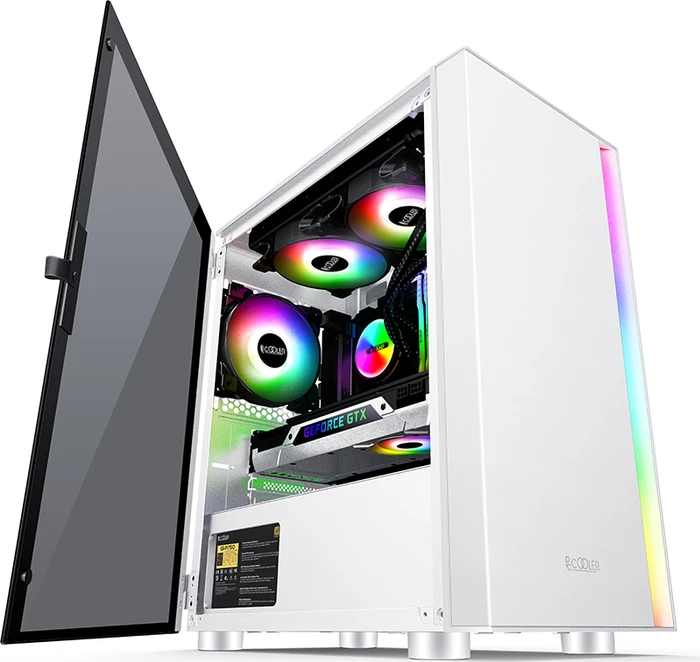 PCCooler Platinum LM300 ARGB, schwarz, Glasfenster