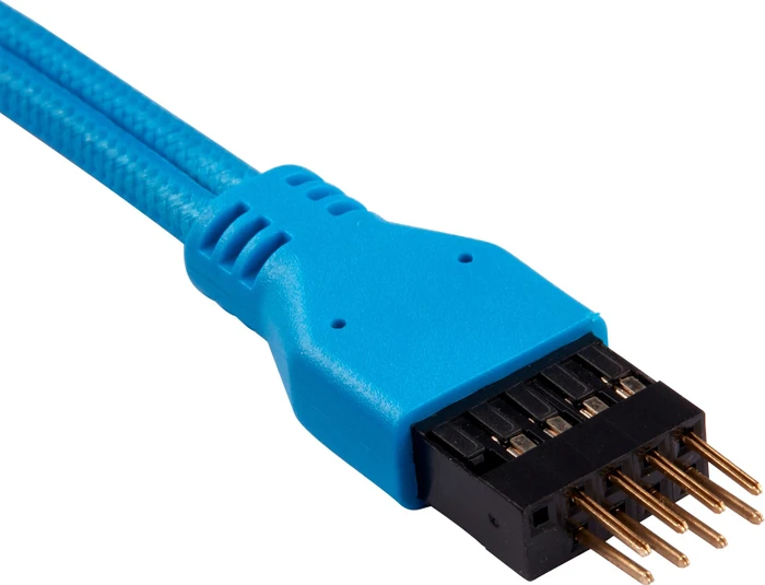 Corsair Frontpanel Verlängerung 30cm, sleeved, blau