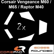 Corepad Skatez PRO für Corsair Vengeance M60 / M65 / M65 PRO RGB / Raptor M40, Mausgleiter, weiß