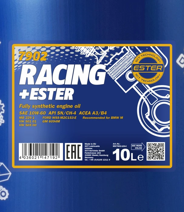 Mannol Racing+Ester 10W-60 10l
