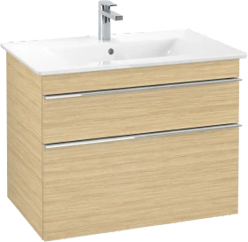 Villeroy & Boch Venticello Waschbeckenunterschrank für Becken mittig 2 Auszüge 753x590x477mm nordic oak/chrome
