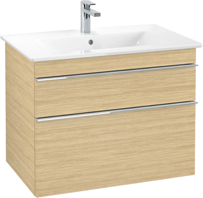 Villeroy & Boch Venticello Waschbeckenunterschrank für Becken mittig 2 Auszüge 753x590x477mm nordic oak/chrome