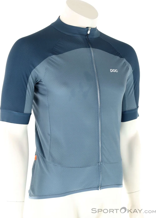 POC Essential Road Logo Trikot kurzarm calcite blue/dark calcite blue (Herren)