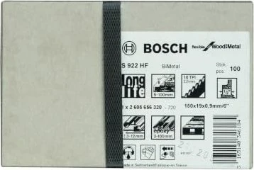Bosch Professional S922HF Flexible for Wood and Metal Säbelsägeblatt, 100 Stück