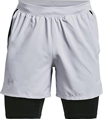 Under Armour Launch 2-in-1 Laufhose kurz mod gray/black (Herren)