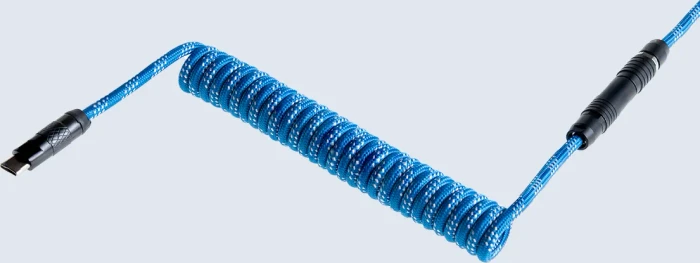 Wooting Premium Cable Set, USB-C/USB-A, Tastaturkabel (Spiral-Textilkabel), Ocean Blue
