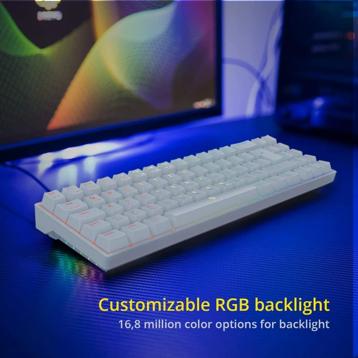 Drevo Calibur V2 TE PC/Mac, LEDs RGB, weiß, MX RGB RED, USB, DE