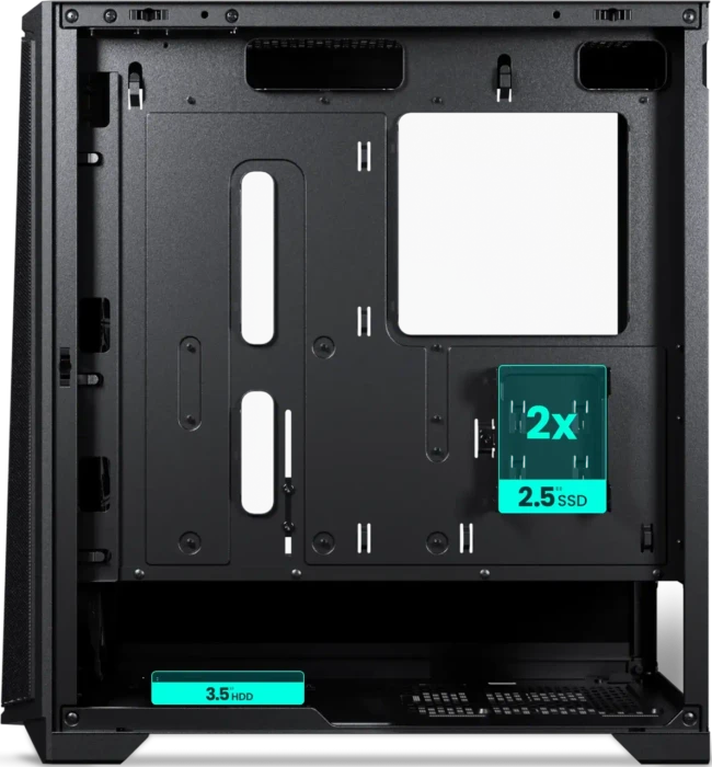 Phanteks Eclipse G370A, schwarz, Glasfenster