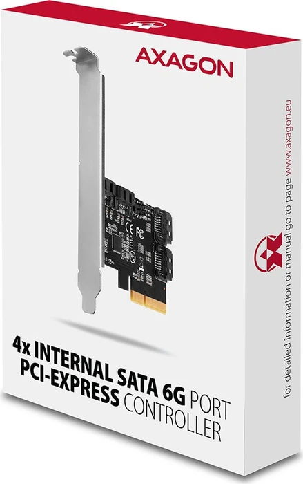 Axagon 4x SATA 6Gb/s, PCIe 3.0 x4