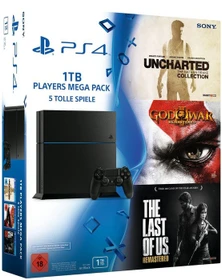 Sony PlayStation 4 - 1TB Players Mega Pack Bundle schwarz