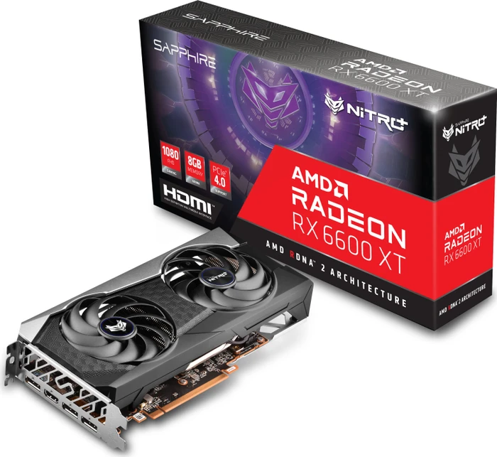 Sapphire Nitro+ Radeon RX 6600 XT, 8GB GDDR6, HDMI, 3x DP, lite retail