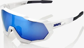100% Speedtrap matte white/blue multilayer mirror