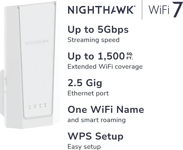 Netgear EXS27, Wi-Fi 7, BE5000