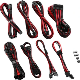 CableMod RT-Series Pro ModMesh Sleeved 12VHPWR Dual Cable Kit for ASUS and Seasonic, schwarz/rot