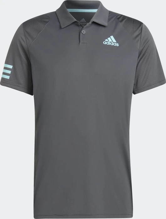 adidas Tennis Club 3-Streifen Poloshirt kurzarm grey six/pulse aqua (Herren)
