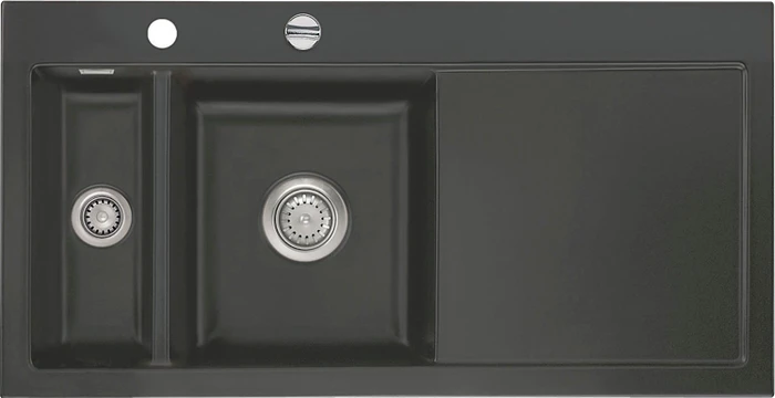 systemceram Mera 100 F Einbau Becken links mit Ablauffernbedienung schiefer