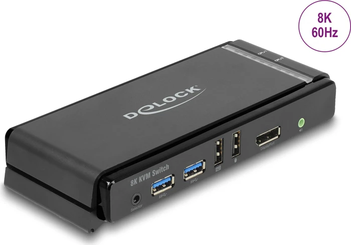 DeLOCK 8K 60Hz DisplayPort 1.4/USB 3.0 KVM-Switch, 2-port