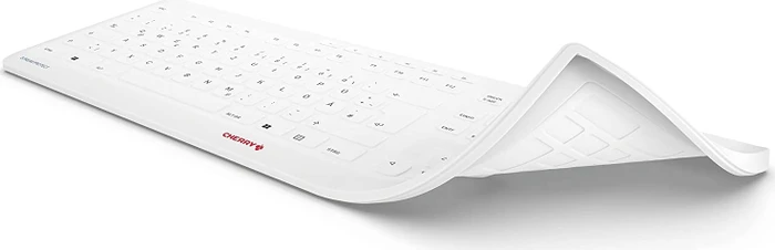Cherry Stream Protect Membrane für Cherry Stream, Layouts: ISO-DE, Tastatur-Schutzhülle, weiß/grau
