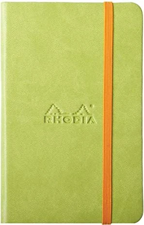 Rhodia Rhodiarama Notizbuch, A6, liniert, Hardcover, anisgrün, 96 Blatt