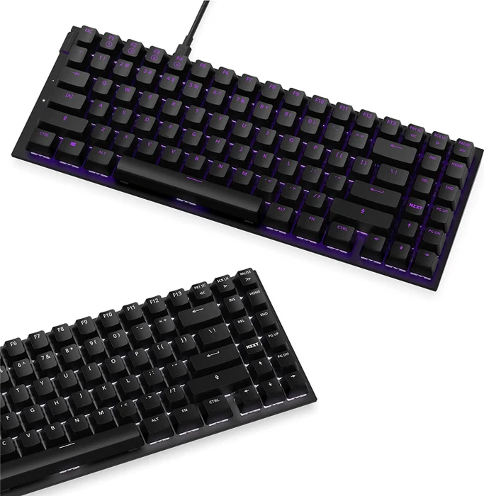 NZXT Function MiniTKL, matt, LEDs RGB, hot-swap, schwarz, Gateron RED, USB, DE