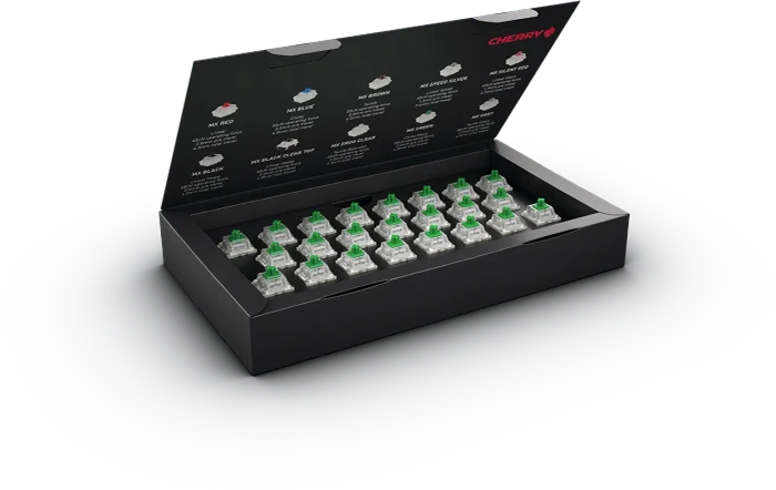 Cherry MX RGB GREEN Switch Kit, MX RGB GREEN 50Mio Switch Set, MX1A, 23er-Pack