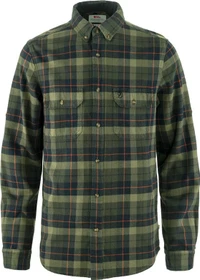 Fjällräven Singi Heavy Flannel Hemd langarm black/deep forest (Herren)